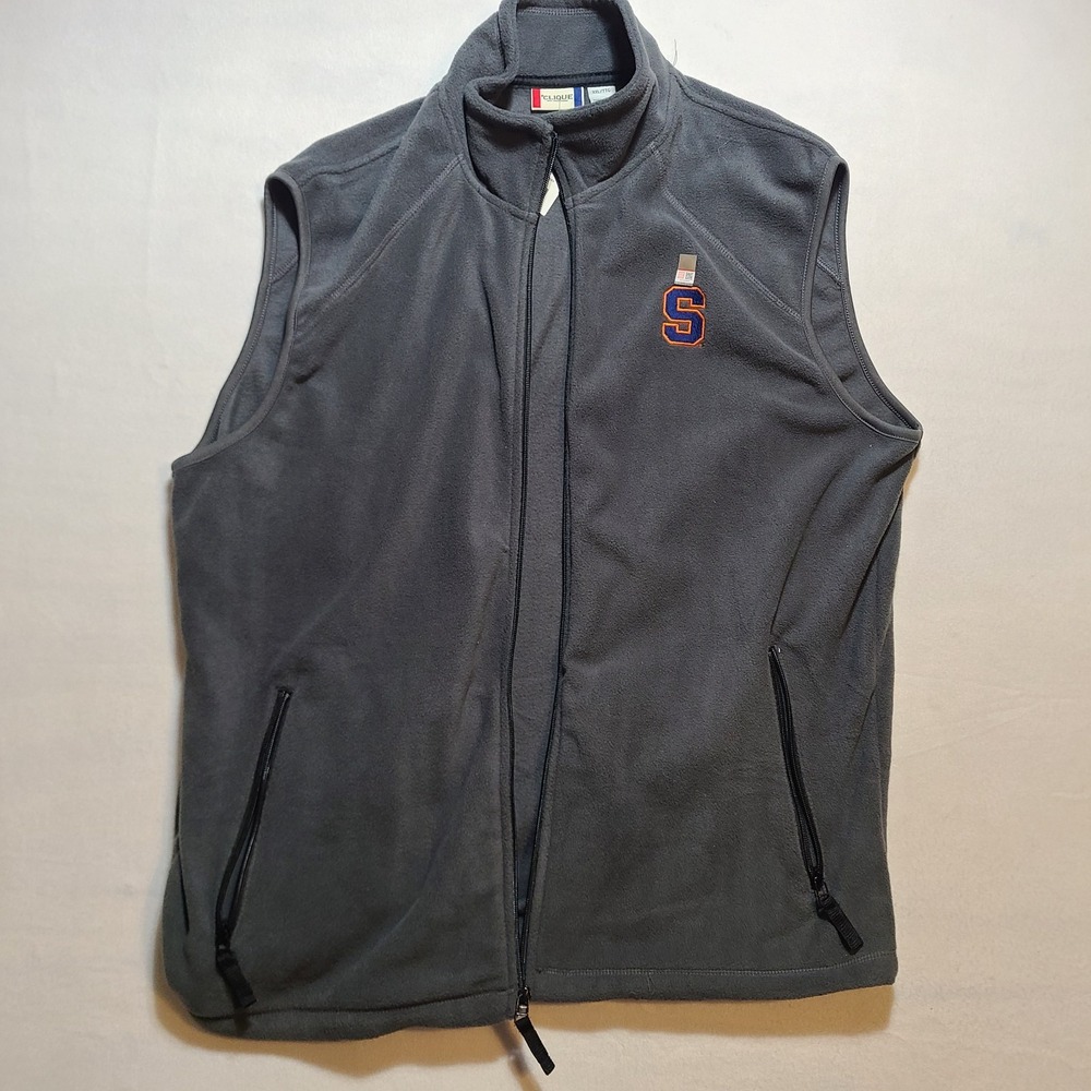 Clique Mens Syracuse University Softshell Vest Gray XXL Full Zip Fleece MQO00026